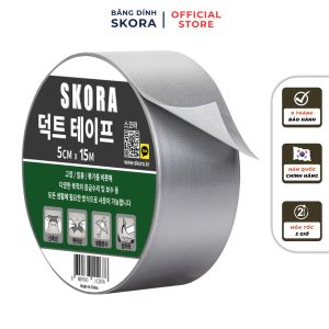 Băng keo vải đa năng siêu dính Skora băng dính vải chịu nhiệt 5cm x 15m tiện ích dán trên mọi chất liệu thương hiệu Hàn Quốc bảo hành 6 tháng