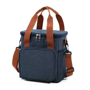 LHS Portable Lunch Bag Insulation Bag Outdoor Picnic Bag Double Layer Thickened Bag