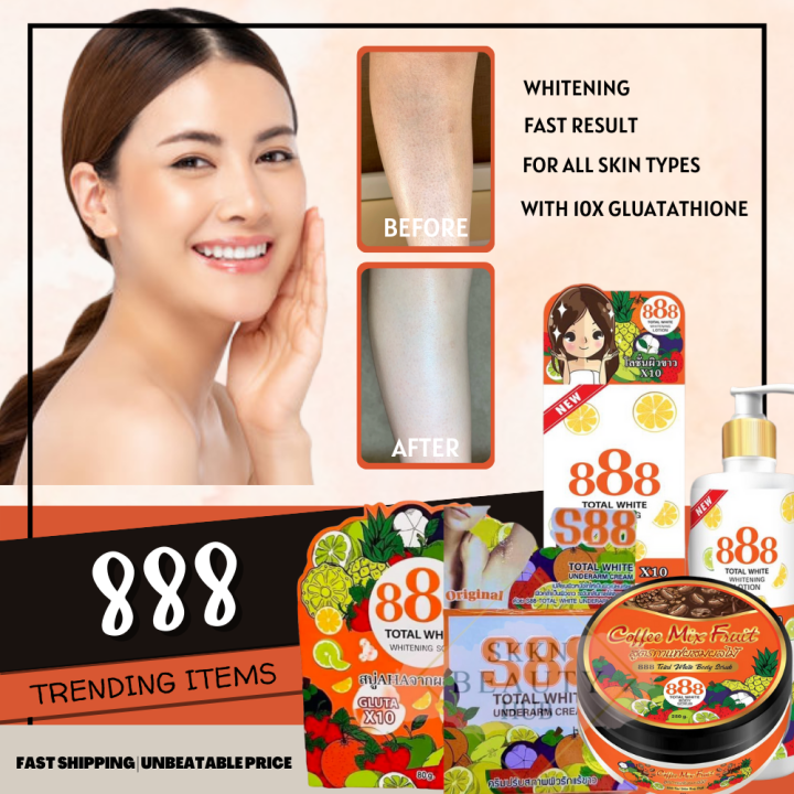 Original 888 Total White Whitening Lotion Spf35/ Whitening Soap