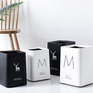 ถังขยะ Nordic Style เรียบง่าย สวยหรู ดูดี trash can วัสดุพลาสติกPPคุณภาพดี แข็งแรง ทนทาน HA-10
