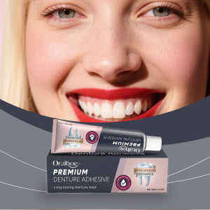 new Denture Fixative Adhesive - Daily Enhances Oral & Teeth Aesthetics Ensures Comfort & Natural Look Boosts Smile Appeal Free Shipping