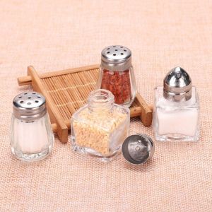 ORIGE HOUSE Glass Mini BBQ Cooking Tool for Picnic Household Seasoning Bottle Salt Jar Kitchen Supplies Spice Bottle