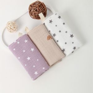 MACRAMEX 4-Layer Pure Cotton Baby Cotton Washcloth Soft Absorbent Square Towels High Quality Baby Towels Newborn Burp Cloth