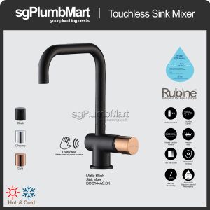 Rubine x sgPlumbMart Bologna Touchless Sensor Sink Mixer Tap BO 3144AS Kitchen Table Top Hot/Cold Faucet