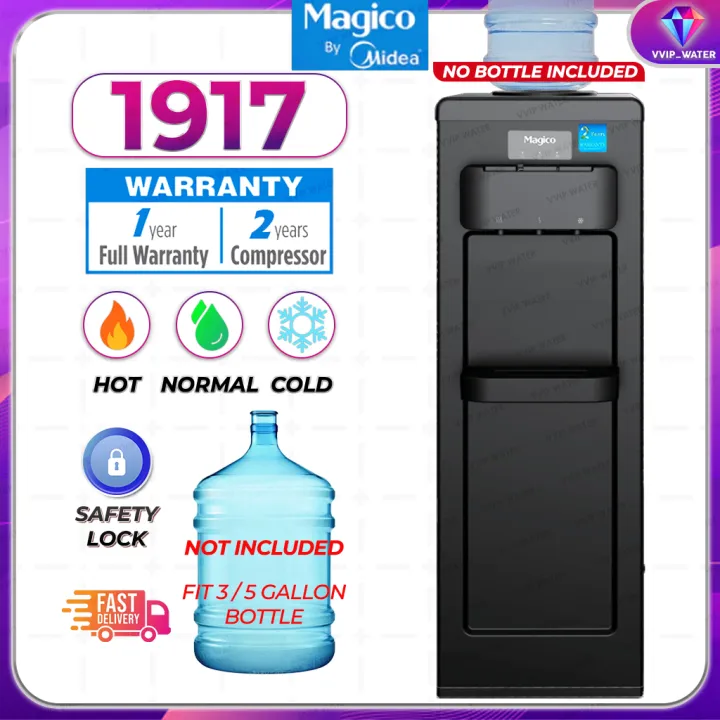 Magico 1917S Hot & Warm & Cold Bottlo Type Water Dispenser Floor Standing - Compressor Cooling (NOT INCLUDE BOTTLO)