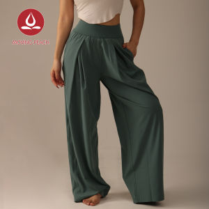 Di Chuyển Đào quần ống rộng Cho Phụ Nữ Chống Uv Trọng Lượng Nhẹ Cảm Giác Mát Mẻ eo cao thể thao dáng rộng Quần có túi thoáng khi nhanh khô trang phục hàng ngày bảo vệ khỏi tia UV Elb