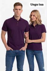 Kaos Kerah Polos lengan Pendek Ungu Tua Polos - Kaos Kerah Polos Premium - Kaos Kerah Pendek FO POLOS warna Ungu Tua