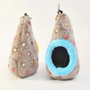 LUMIYA Egg-Shaped Bird Nest Thickened Hanging Parrot Nest Winter atiels and Lovebirds Warmth Cotton Nest Suitable for Small Pets