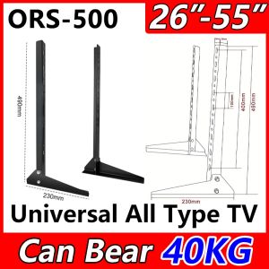 Supuon 14-75 Inch Universal TV Stand Height Adjustable Hard Metal TV Stand Metal Monitor Stand TV Bracket Height Adjustable Freely Retractable Up and Down