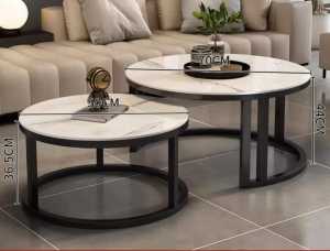 Sintered Stone Coffee Table Set Nesting Coffee Table Set