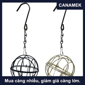 【CANAMEK】 1 cái kim loại suet bóng Bird Feeder Set với treo chuỗi sóc bằng chứng Bird feeders cho vườn ngoài trời Chim Ruồi feeders