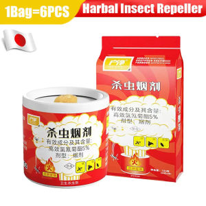 Herbal e Insect Repellent 6PCS for Home Kitchen Bedroom - 8% Cypermethrin Formula Non-Toxic Solution for Mosquitoes Flies roaches 25g/pcs 6 pcs/set Effective Pest Control