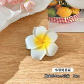 Plumeria Hair Clip Flower 🎀 沙滩海边鸡蛋花发夹 Klip Rambut Bunga Comel Cute Hair Accessories Hair Pin Woman Fashion