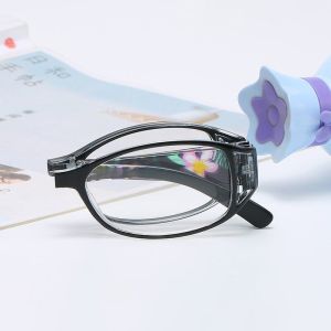 Portable Reading Glasses Purple Patterned 80mm Folding Lace Decorative Presbyterian Glasses