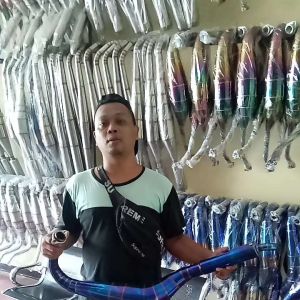 Knalpot RX King Kobra Bluemoon Full Stainless Suara Garing Kemrincing