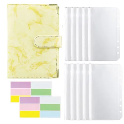 Set Paket Menabung Binder Marmer A6 Set Binder Keuangan
