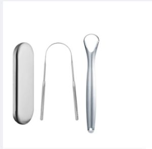 3PCS Stainless Steel Tongue Scraper Reusable Tongue Brush Cleaning Scraper