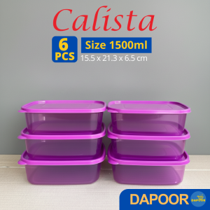 CALISTA UKURAN BESAR RUMOI BENING SET 6 & 10 - FOOD CONTAINER TOPLES MULTIFUNGSI AMAN & KUAT SERBAGUNA FOOD PREP
