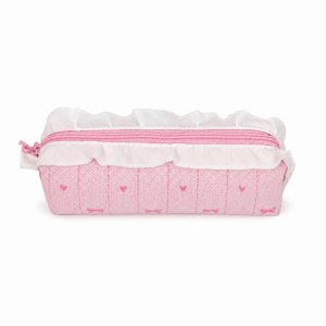 PURETEN Ruffle Lace Pencil Case Large Capacity Bow Embroidery Pen Bag Korean Style Ballet Pencil Pouch Gift