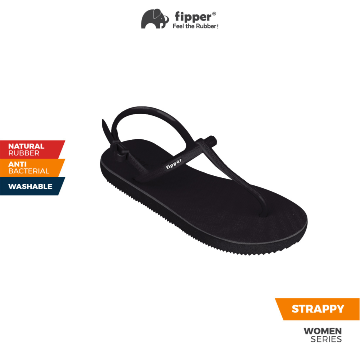 Fipper Rubber Strappy Black for Women Lazada