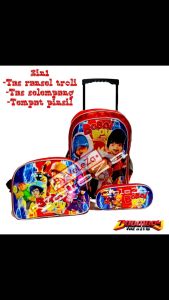 Tas Ransel Troli Anak Boboiboy Triset / Tas Ransel Troli Anak Karakter Boboiboy / Tas Ransel Anak / Tas Anak Sekolah TK SD / Tas Sekolah / Tas Sekolah Anak / Ransel Anak / Tas Trolly Anak / Tas Anak Karakter / Ransel Anak / Ransel Troli Anak / Tas Anak