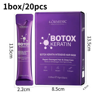Dorisna 20Pcs Magical Keratin Hair Mask 5 Seconds Repair Damaged Frizzy Hair Soft Smooth Shiny Nutrition Deep Moisturize Nourishing Hair Care