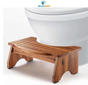 Ghế Kê Chân Toilet BLUEZON Hỗ Trợ Đi Vệ Sinh Chống Táo Bón Ghế Gỗ Kê Chân Chống Trượt