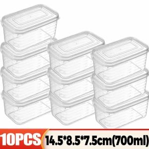 10/20pcs Refrigerator Crisper / Meat Freezer Fresh-Keeping Box with Lid / Vegetable Fruit Storage Container / Picnic Lunch Box / Household Kitchen Sealed Case
