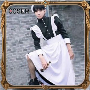Coser 77 Men and Women Maid Outfit Cosplay Anime Cosplay Party Lolita Style Cafe Costume Japanese Costumes