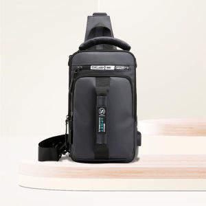 Moys Harith Tactical Sport Sling Bag with USB Charging Port - New Casual Nylon Shoulder Crossbody