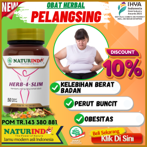 Obat Diet Penurun Berat Badan Perut Buncit Pelangsing Tubuh Ideal Paling Ampuh Kapsul Herb-4-slim