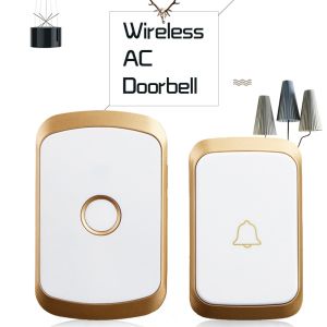 DBP1099 Self-powered Button Doorbell Remote Waterproof Intelligent Door Chime 110-220V Volume Welcome Doorbell Home