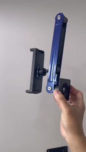 Space Saving Wall Mounted Phone Holder Carbon Steel Construction Adjustable Rotation Damping Foldable Arm for Tablets