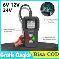 Car Battery Tester Alat Test Aki Digital Alat Uji Baterai Battery Tester Analyzer Cheker Alat Uji Untuk Alat Penguji Beban - 6/12/24V  3 In 1. 
