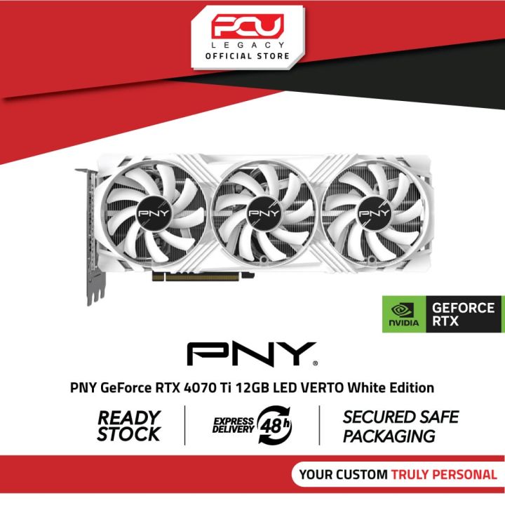PNY GeForce RTX 4070 Ti 12GB LED Verto White Edition-PNY