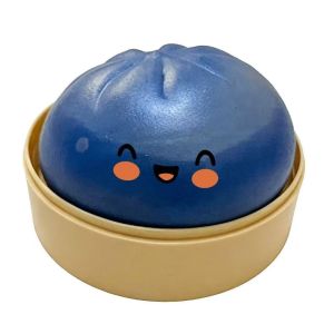 FGJEB Dumpling-Shaped Dumpling Squishes Giant Rainbow Glittering Soft Squishy Toy Simulated Pinch Bun Sensory Balls Adults Kids
