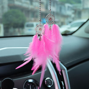438178 ZXC Dream Catcher Car Pendant Feather Mirror Pendant Home Decor Ornaments Car Interior Accessories Dream Catcher Feather Car Pendant