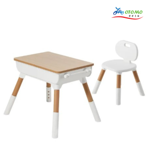 Otomo Premium Kids Table and Chair Set – Study Desk with Drawer and Side Storage for Children Study Dining Drawing Playing