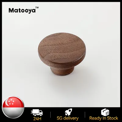 Wooden Cabinet Knob Kitchen Cupboard Knobs Walnut Drawer Pull Handle Wardrobe Dresser Door Pull Furniture Hardware