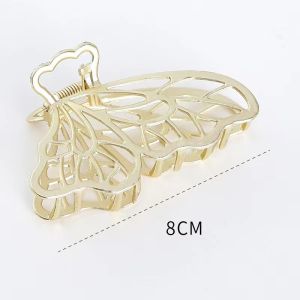Vintage Golden Butterfly Hair Claws Luxury Hair Clips for Girl Crab Large Korean Barrette Headwear