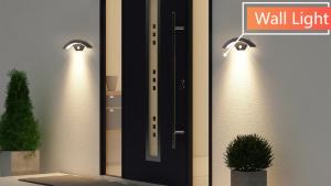Aluminum LED Wall Lamp Outdoor Motion Sensor Interior Wall Light Waterproof IP65 Garden Lights Street Corridor Stairs Lighting