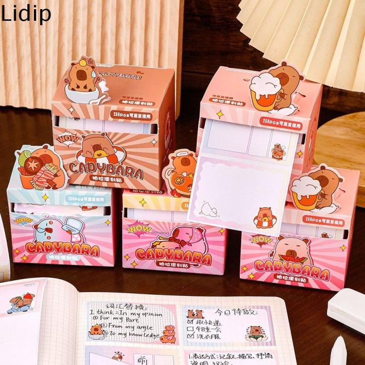 LIDIP Decorative Capybara Pulling Sticky Note Adhesive Labels To Do