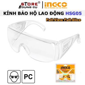 Kính bảo hộ INGCO HSG05 Kính chống bụi chống tia UV chống trầy xướcđọng sương dùng trong lao động đi xe máy