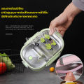 intime กล่องข้าวสแตนเลสเคลือบ เก็บอุณหภูมิ สแตนเลส กล่องใส่อาหาร Bento กล่องข้าวไมโครเวฟ 2ช่อง มีฝาล็อคแน่น ด้านในเป็นสแตนเลส. 