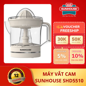 Máy vắt cam 700ML SUNHOUSE SHD5511 2 đầu vắt cam chanh tự động đảo chiều - Hàng chính hãng