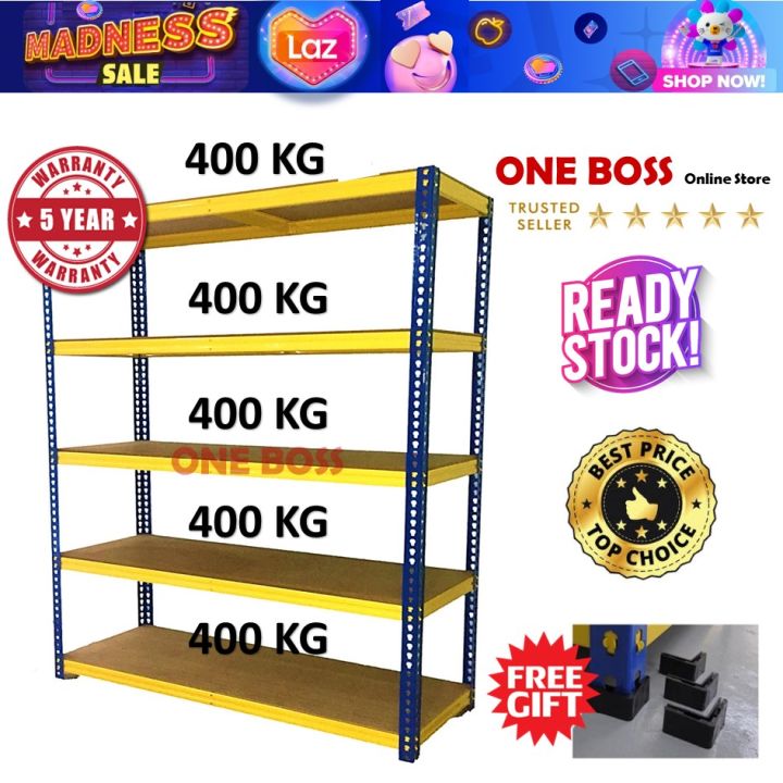 ONE BOSS Length 90cm x Depth 60cm 5 LEVELS BOLTLESS RACK HOME