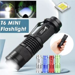 Đèn Pin Ultrafire T6 Chính Hãng 100% Đèn Pin Chiến Thuật Led Có Thể Sạc Lại Chống Nước Và Chống Ẩm Chiếu Sáng Cắm Trại Công Suất Cao Siêu Sáng Zoom 90000LM X800 Cảnh Sát Chiến Thuật Cảnh Sát Khẩn Cấp Làm Việc Mini Cao/túi Thấp/Nhấp Nháy