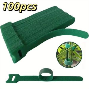 LITTLEX 100pcs Có thể điều chỉnh Dây buộc cây bằng nylon Đa chức năng Có thể tái sử dụng Dây buộc cây Chống trơn trượt Dây buộc cây cảnh Hỗ trợ làm vườn