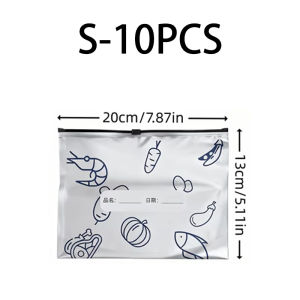 KEBIDUMEI 60pcs Aluminum Foil Food Sealable Storage Bags Freezer Bags Up Sealable Bags with Label And Zip Lock Zip Seal Food Bags