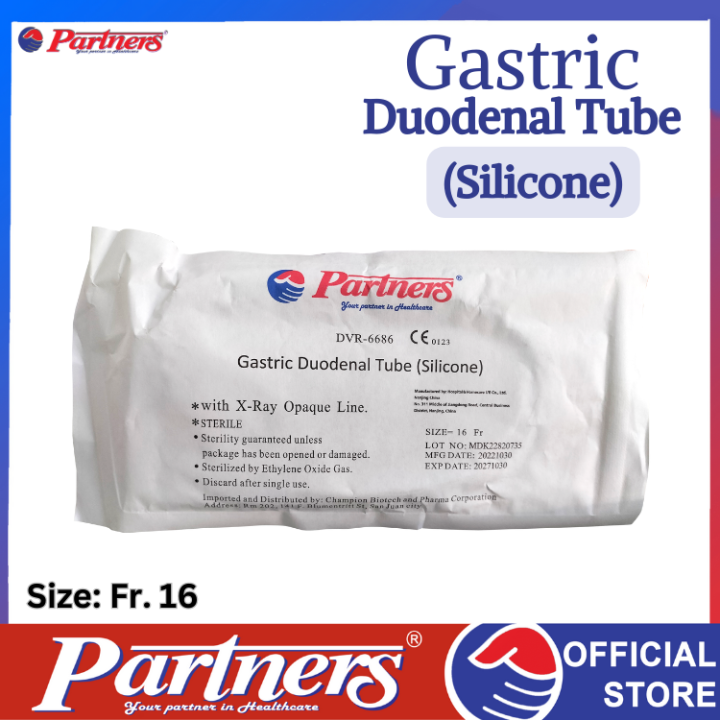 PARTNERS GASTRIC DUODENAL TUBE FR. 16 (NGT SILICONE) - 1 PIECE | Lazada PH